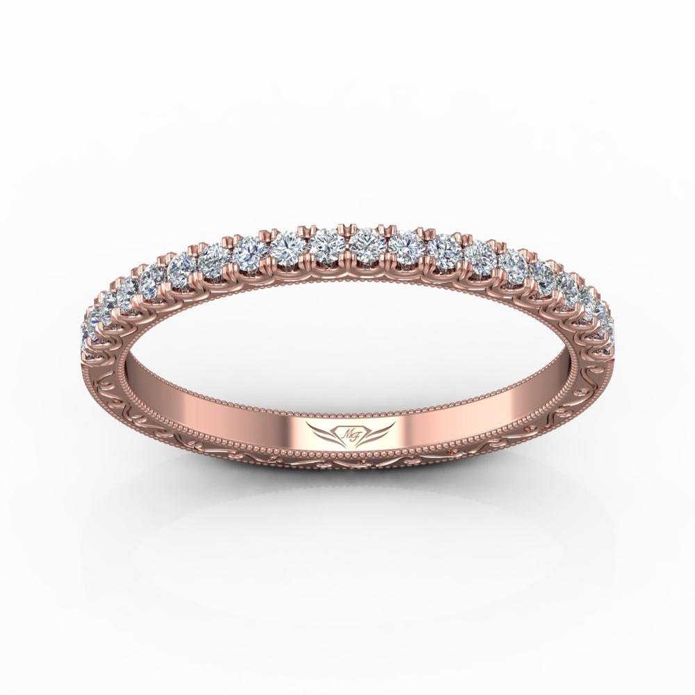 Vincents Fine Jewelry | Martin Flyer | Cutdown Micropave Hand Engraved Wedding Band