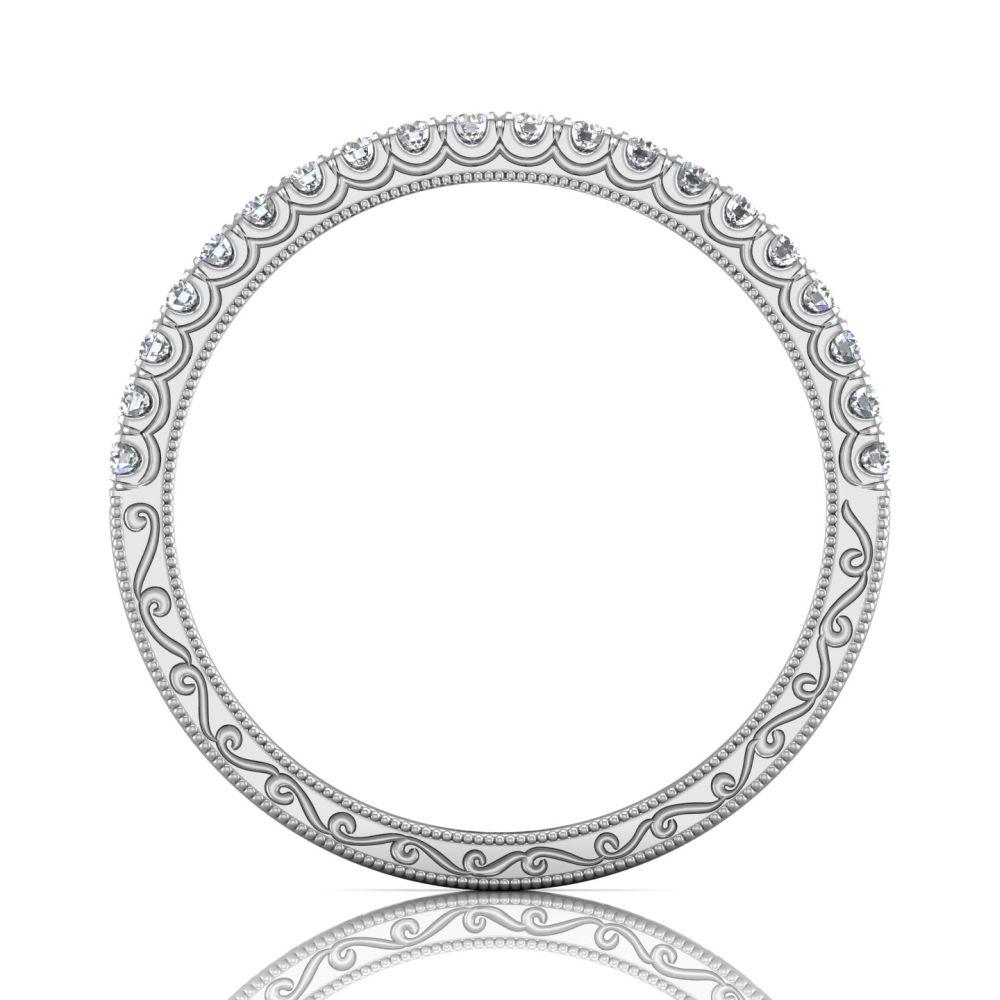 Vincents Fine Jewelry | Martin Flyer | Cutdown Micropave Hand Engraved Wedding Band