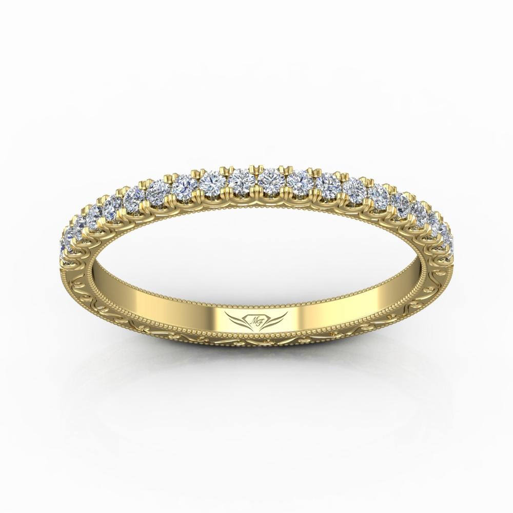 Vincents Fine Jewelry | Martin Flyer | Cutdown Micropave Hand Engraved Wedding Band