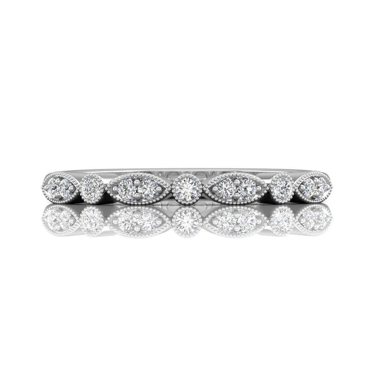 Vincents Fine Jewelry | Martin Flyer | Bead Set Micropave Wedding Band