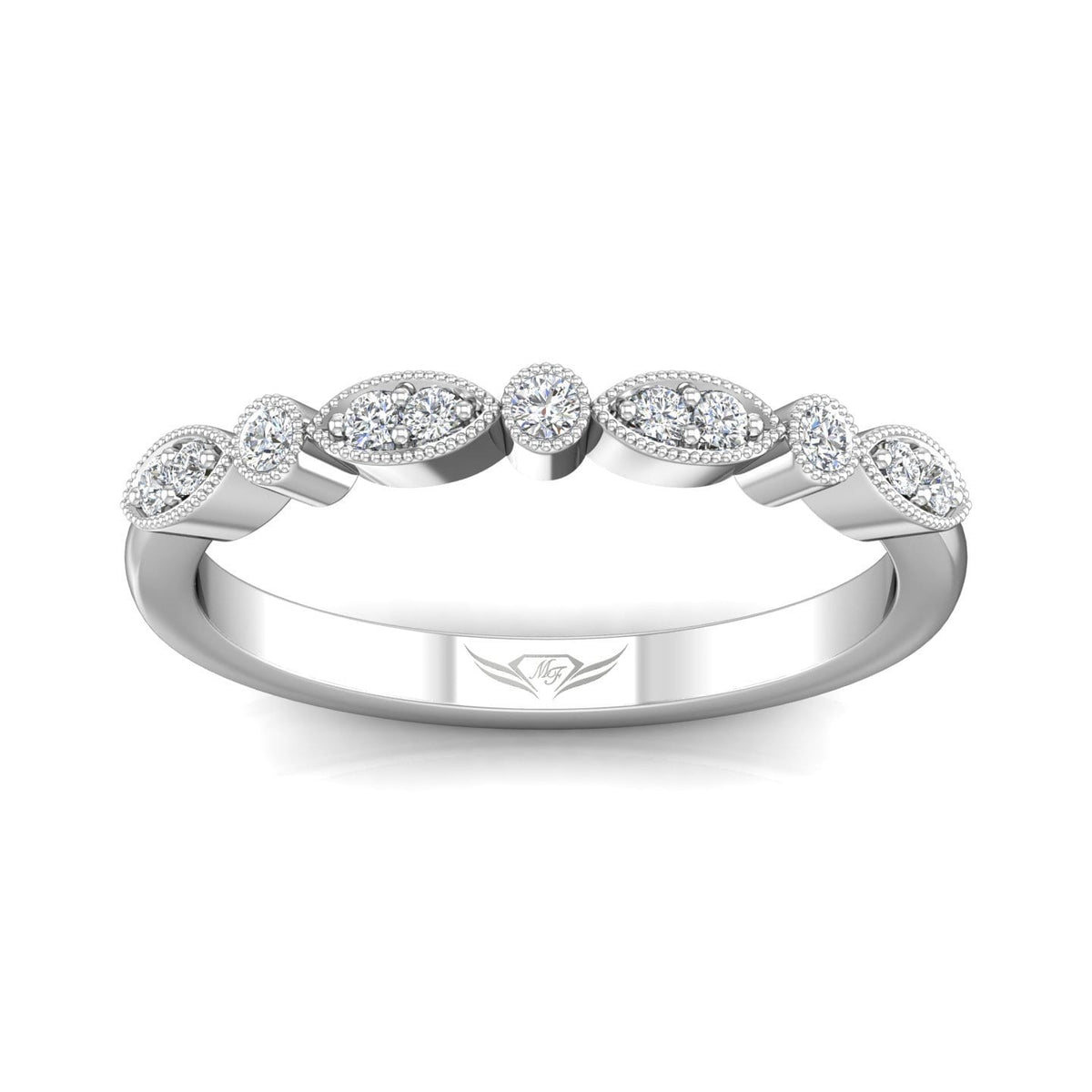 Vincents Fine Jewelry | Martin Flyer | Bead Set Micropave Wedding Band
