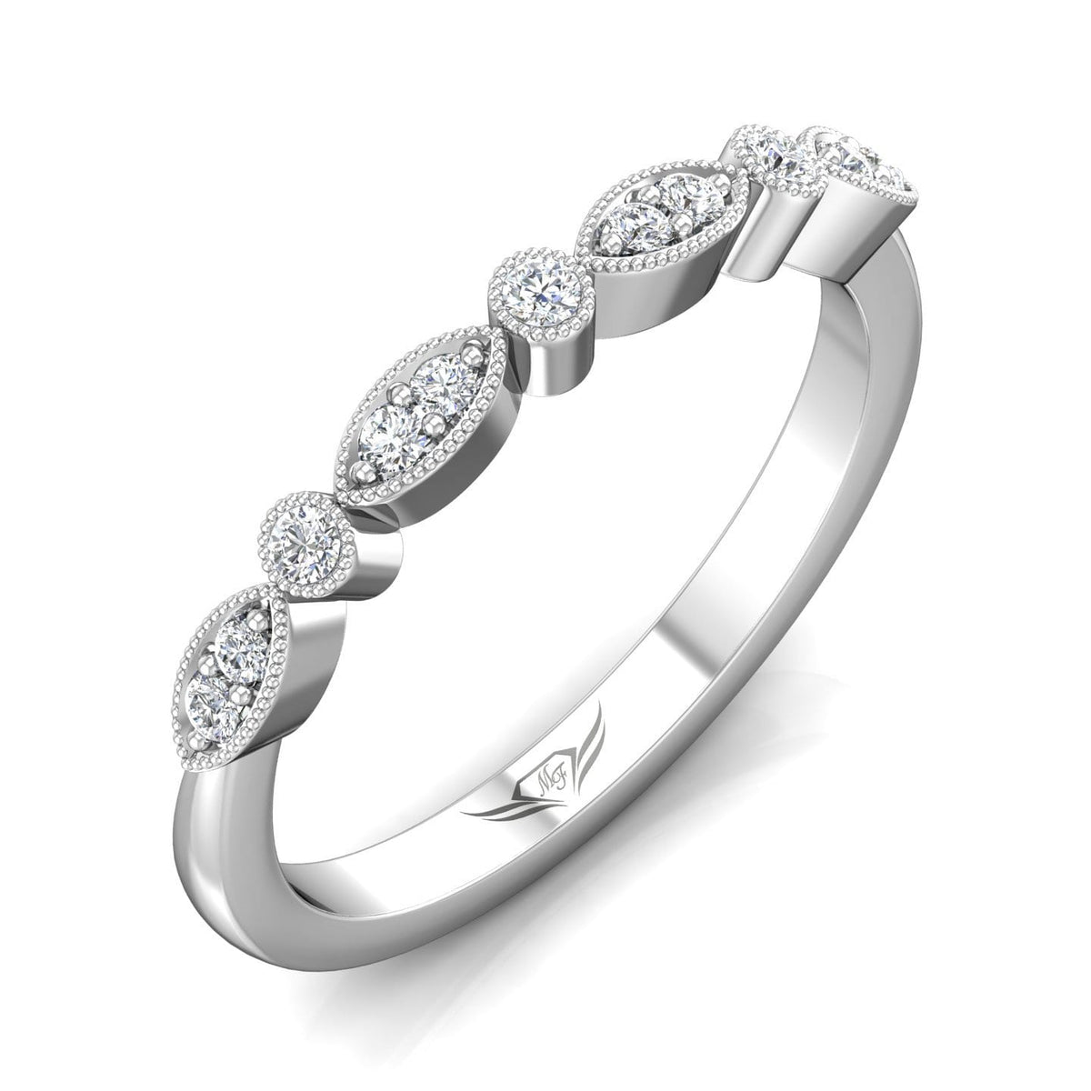 Vincents Fine Jewelry | Martin Flyer | Bead Set Micropave Wedding Band