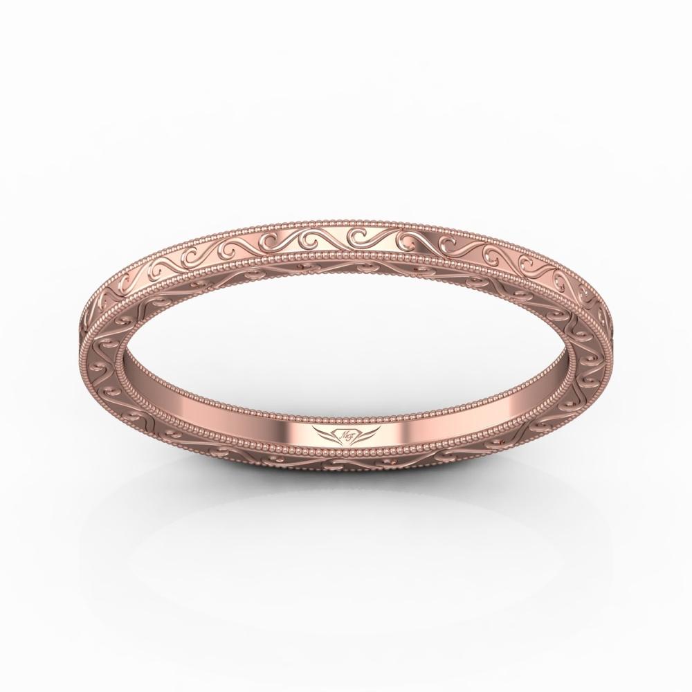 Vincents Fine Jewelry | Martin Flyer | Solitaire Hand Engraved Wedding Band