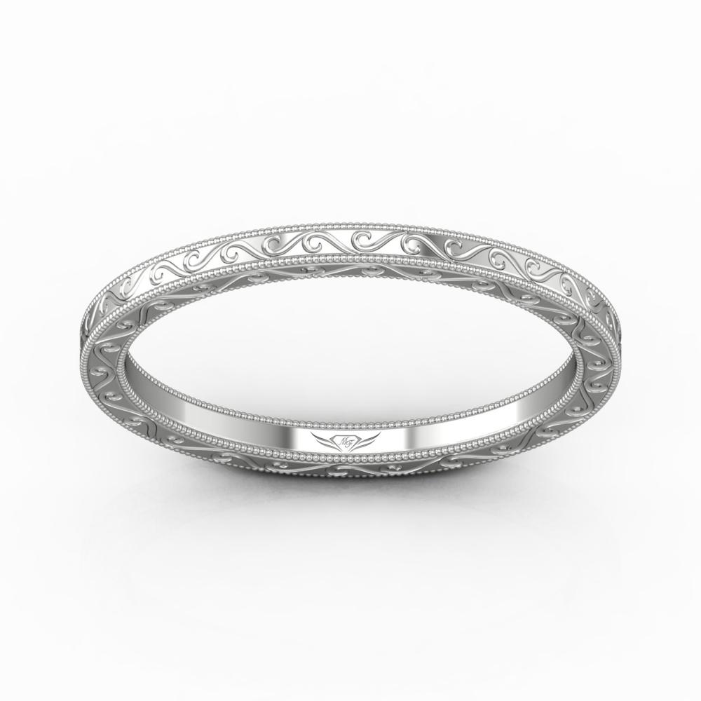 Vincents Fine Jewelry | Martin Flyer | Solitaire Hand Engraved Wedding Band