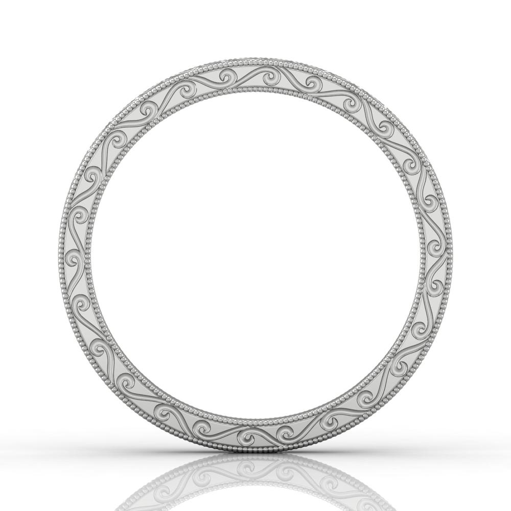 Vincents Fine Jewelry | Martin Flyer | Solitaire Hand Engraved Wedding Band