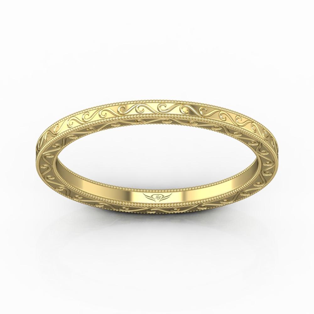 Vincents Fine Jewelry | Martin Flyer | Solitaire Hand Engraved Wedding Band
