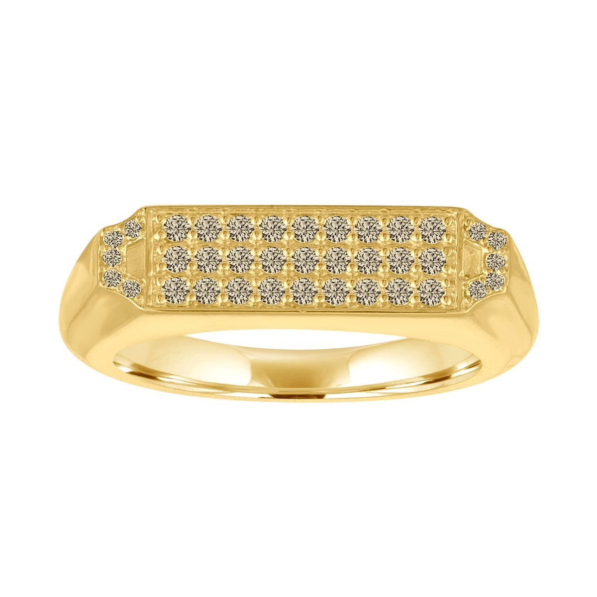 Edge Pave Signet Ring