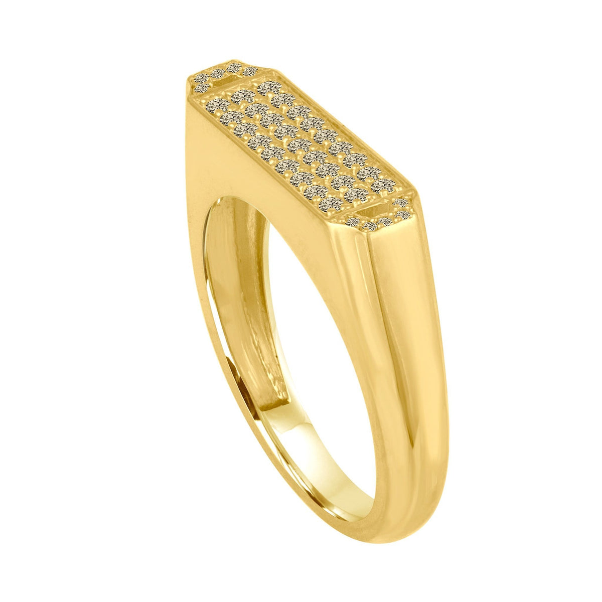 Edge Pave Signet Ring