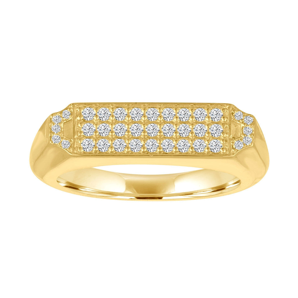 Edge Pave Signet Ring