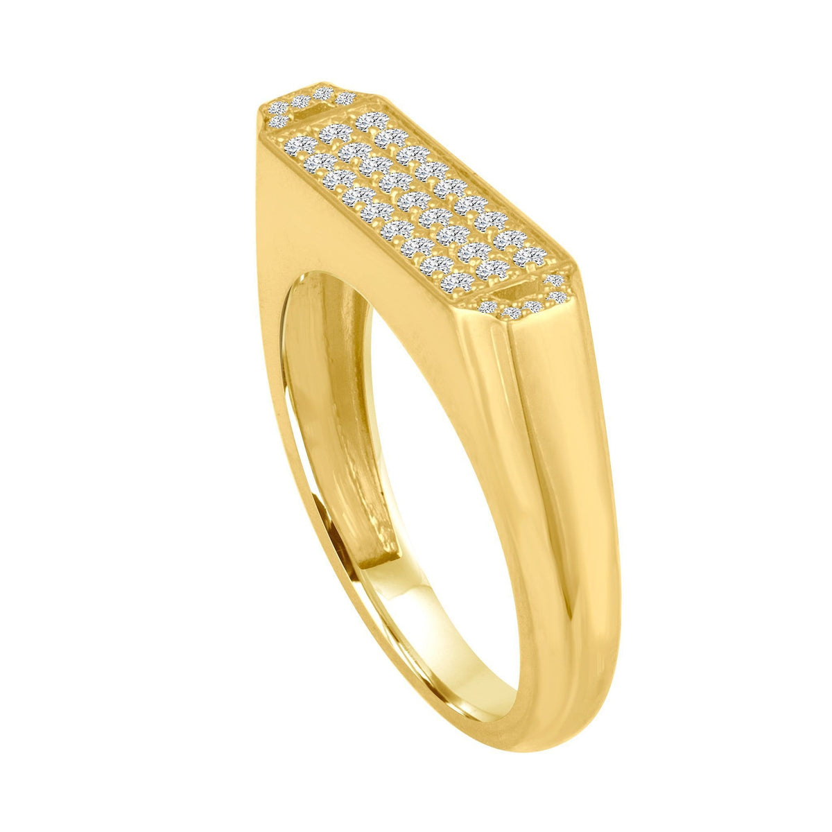 Edge Pave Signet Ring