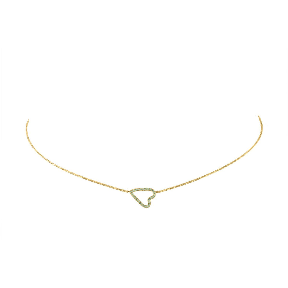 Vincents Fine Jewelry | Jane Kaye | Sideways Pave Heart Necklace