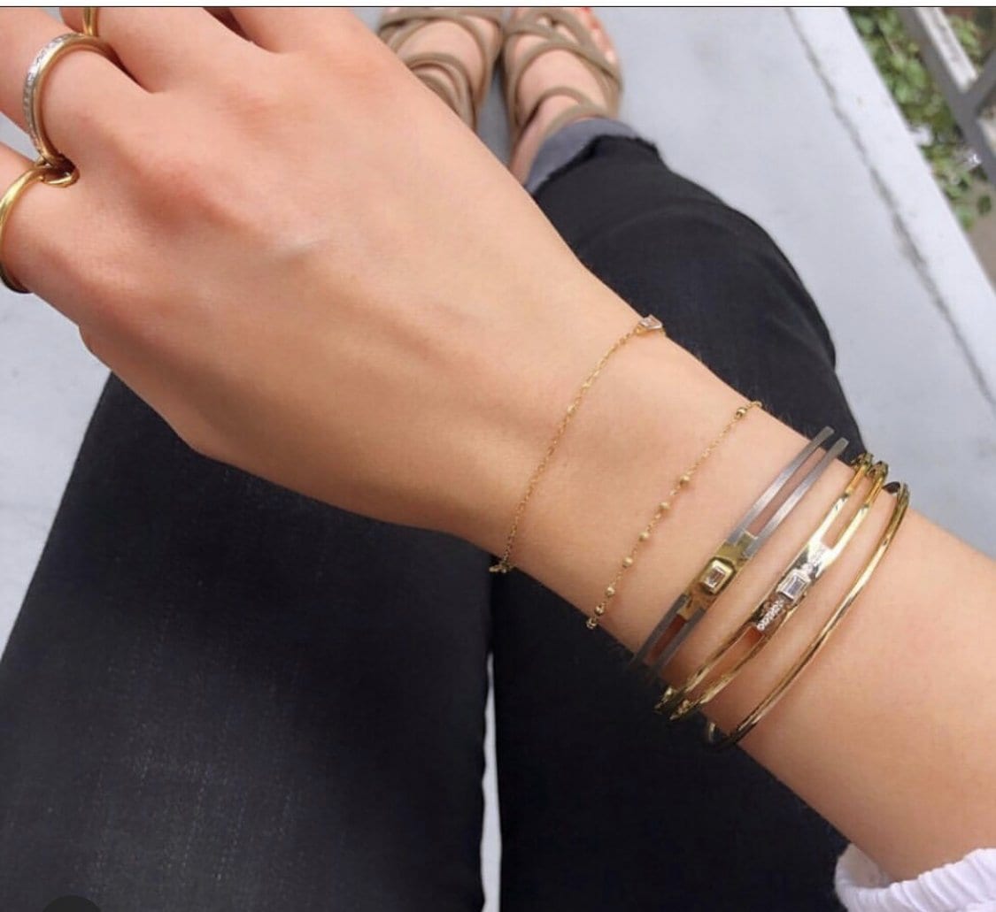 Edge Cuff Silver Bracelet