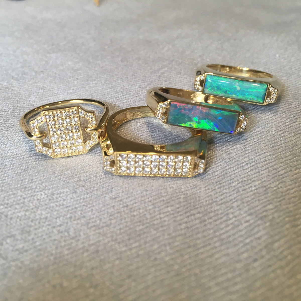 Edge Opal Signet Ring