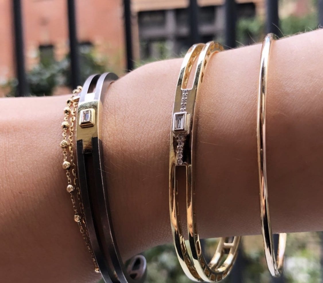 Edge Cuff Gold Bracelet