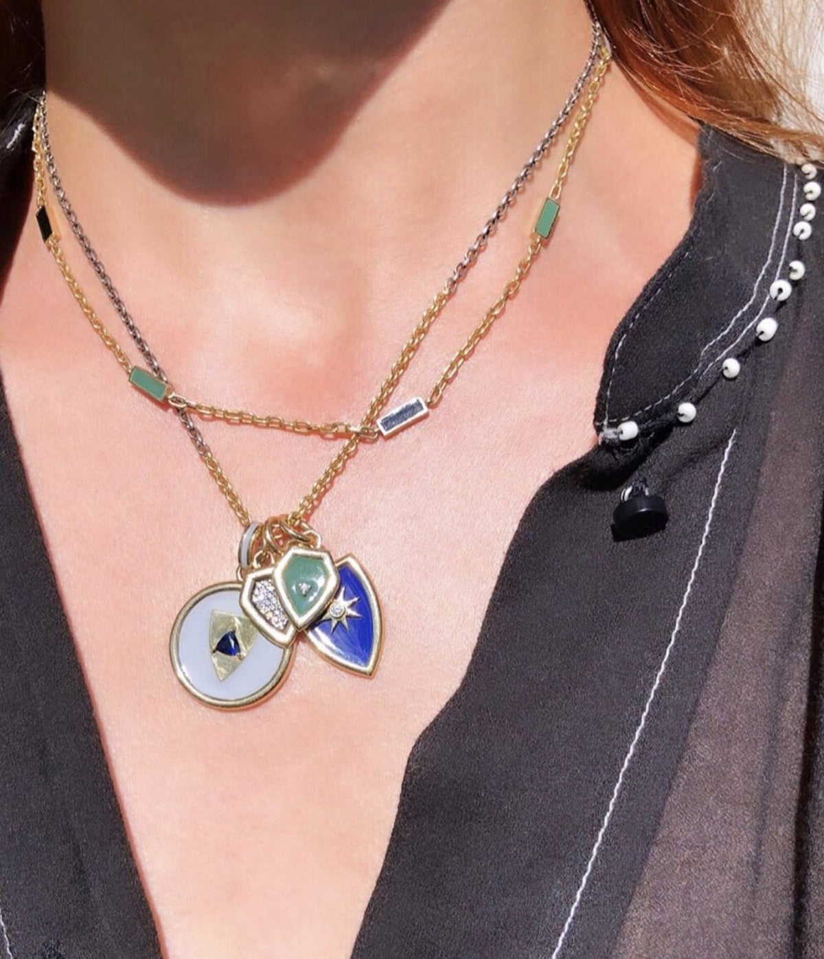 Shield Mini Enamel Pendant