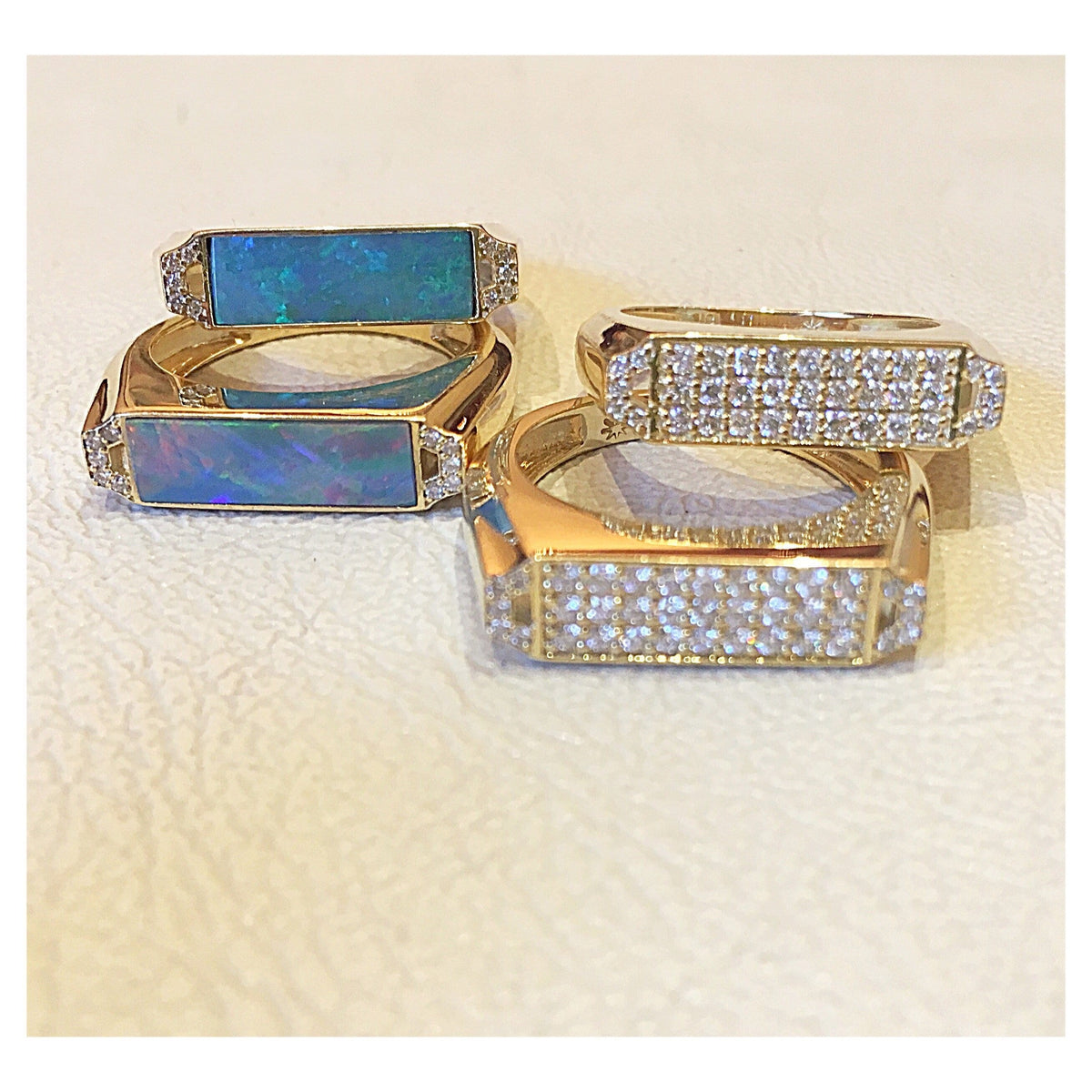 Edge Opal Signet Ring