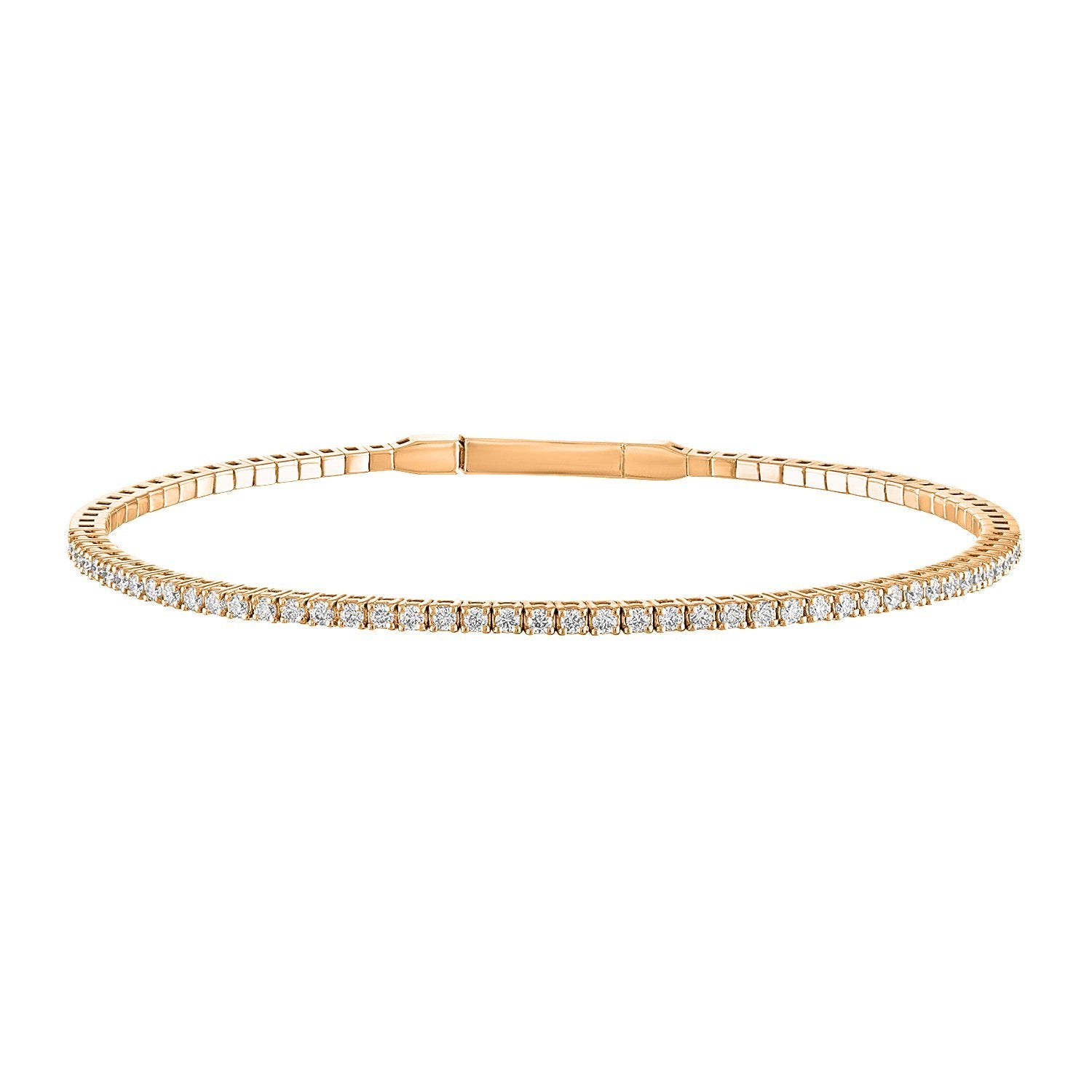 Edge Cuff Bracelet: 18k Gold, Rhoidium Silver, Diamond Baguette