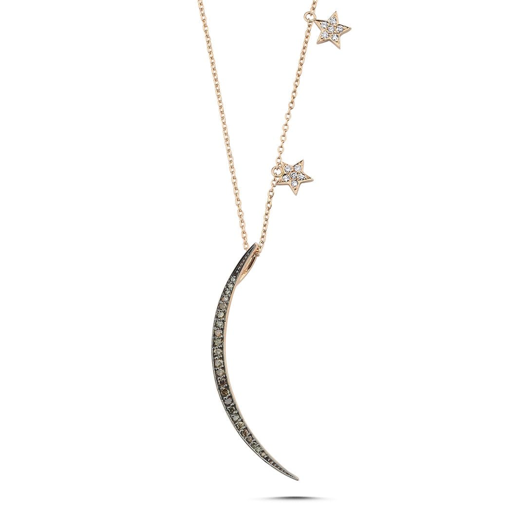 Vincents Fine Jewelry | Sliver Moon & Stars Necklace | Own Your Story