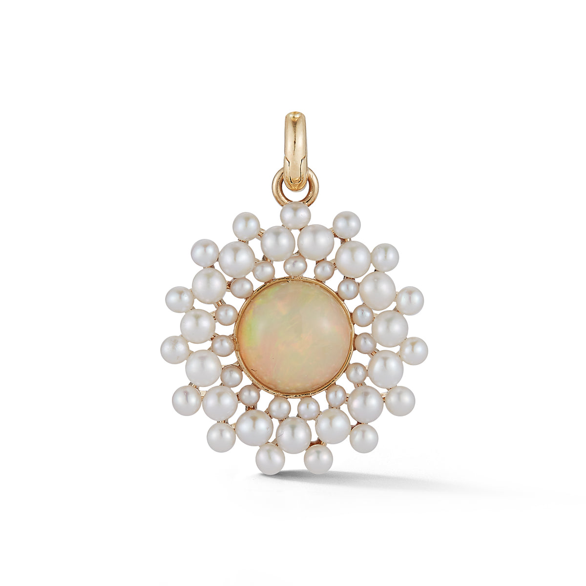 Opal &amp; Pearl Cluster Juliet Charm