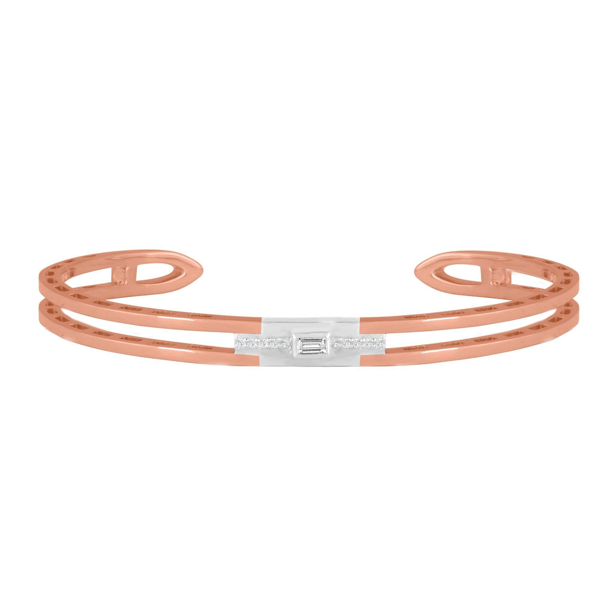 Edge Cuff Bracelet: 18k Rose Gold