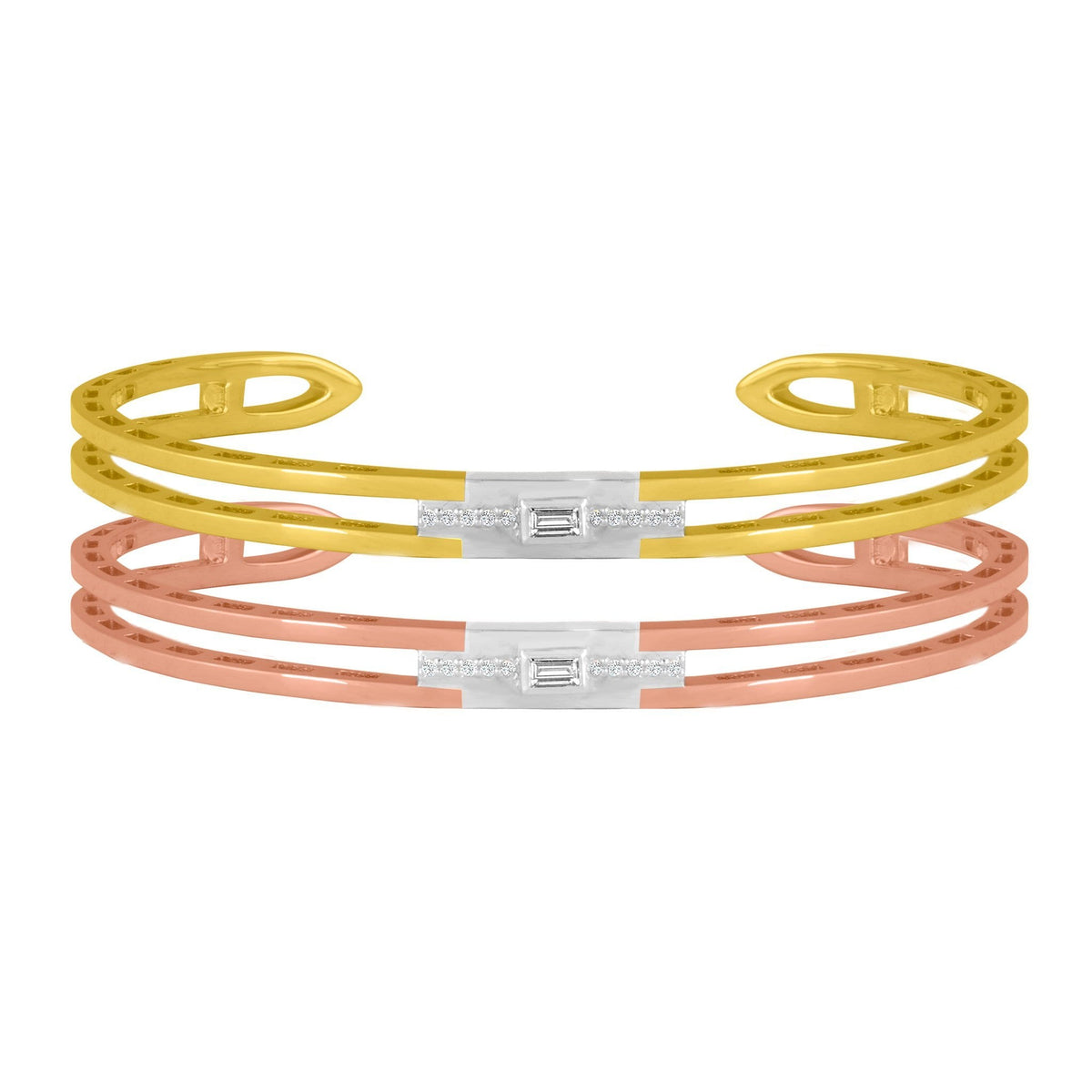 Edge Cuff Gold Bracelet