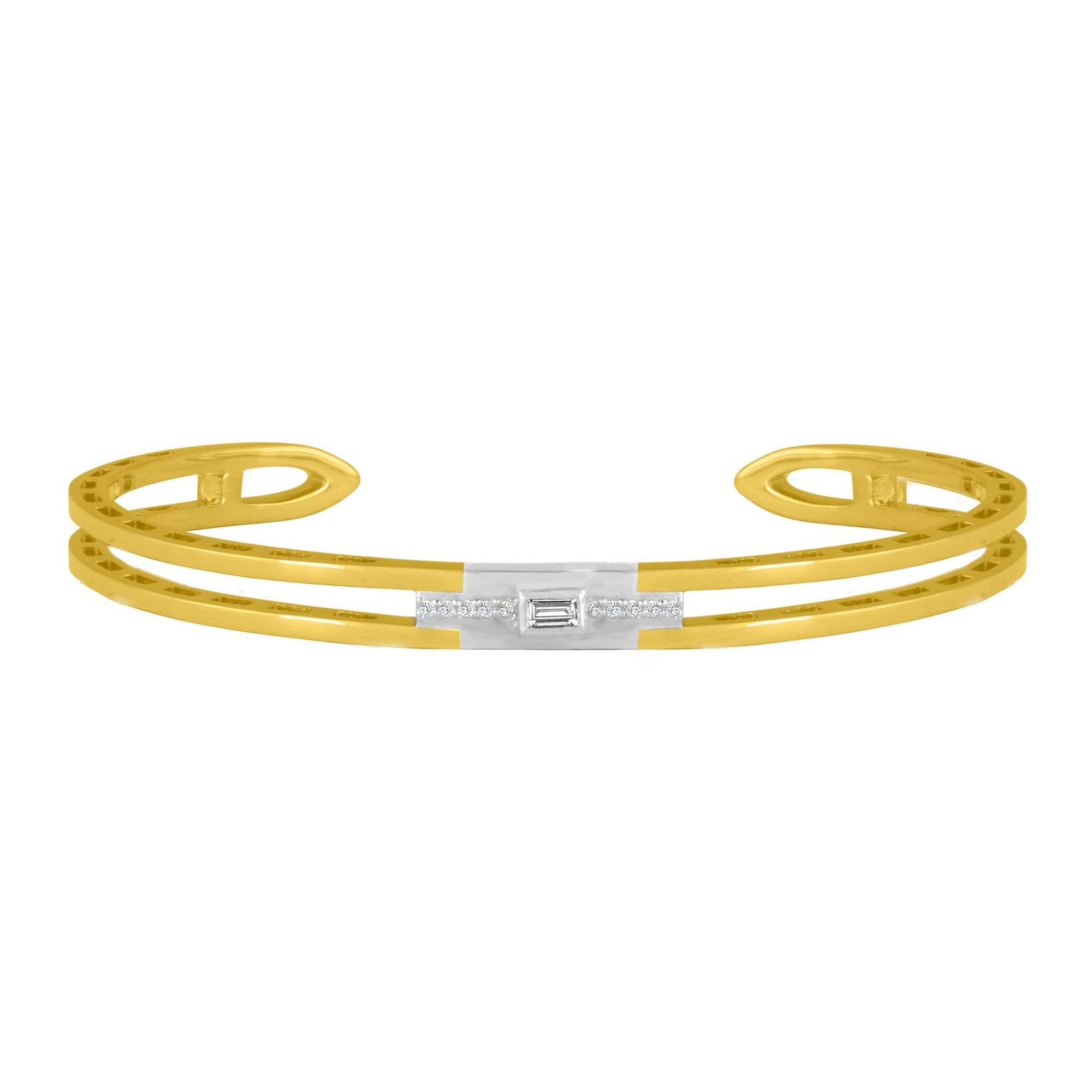 Edge Cuff Bracelet: 18k Yellow Gold