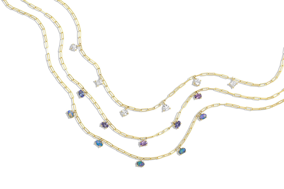 5 Stone Gemfetti Necklace