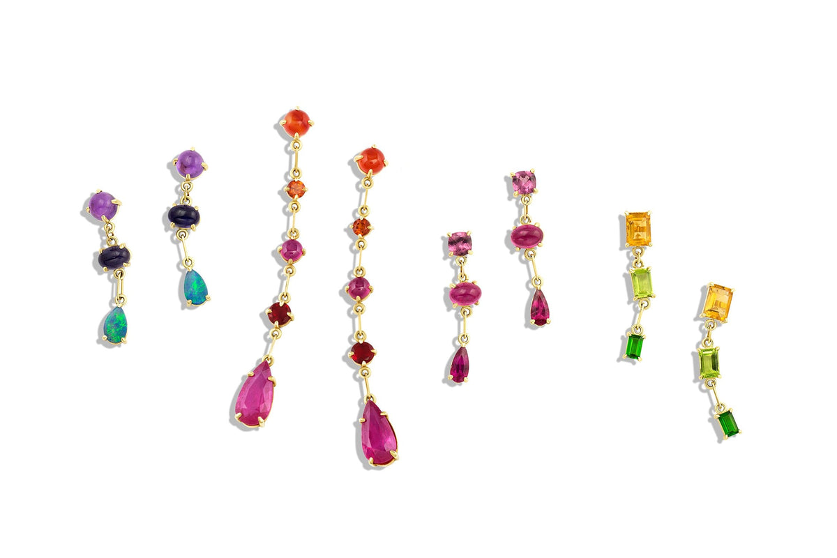 3 Stone Gemfetti Earring