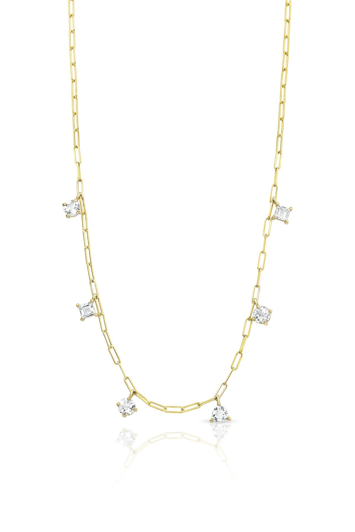 6 Stone Gemfetti Necklace