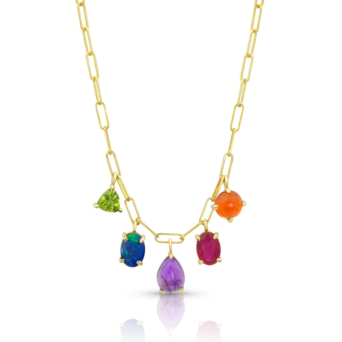 Vincents Fine Jewelry | M. Spalten | 5 Stone Gemdrop Necklace