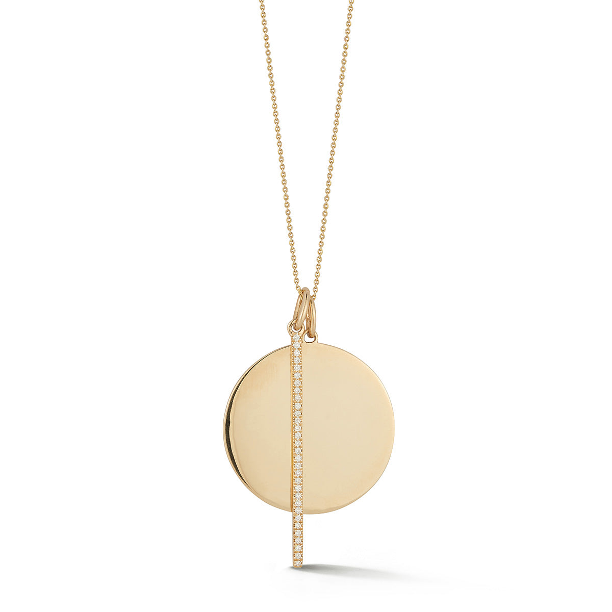 Sylvie Rose Disc and Pave Bar Necklace