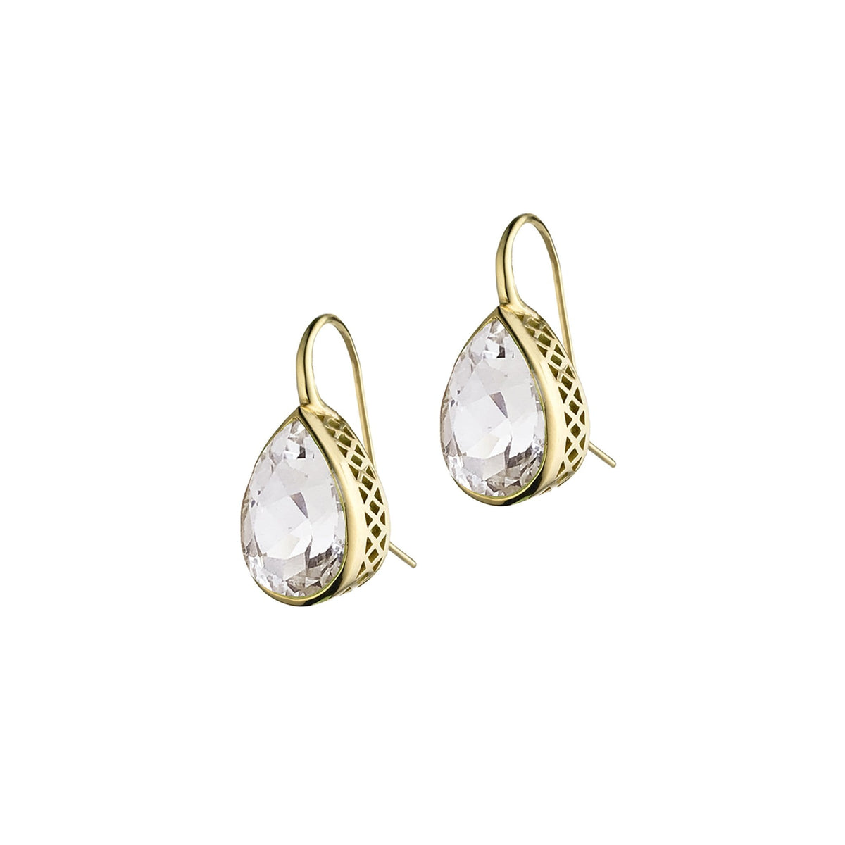 Crownwork White Topaz Earrings