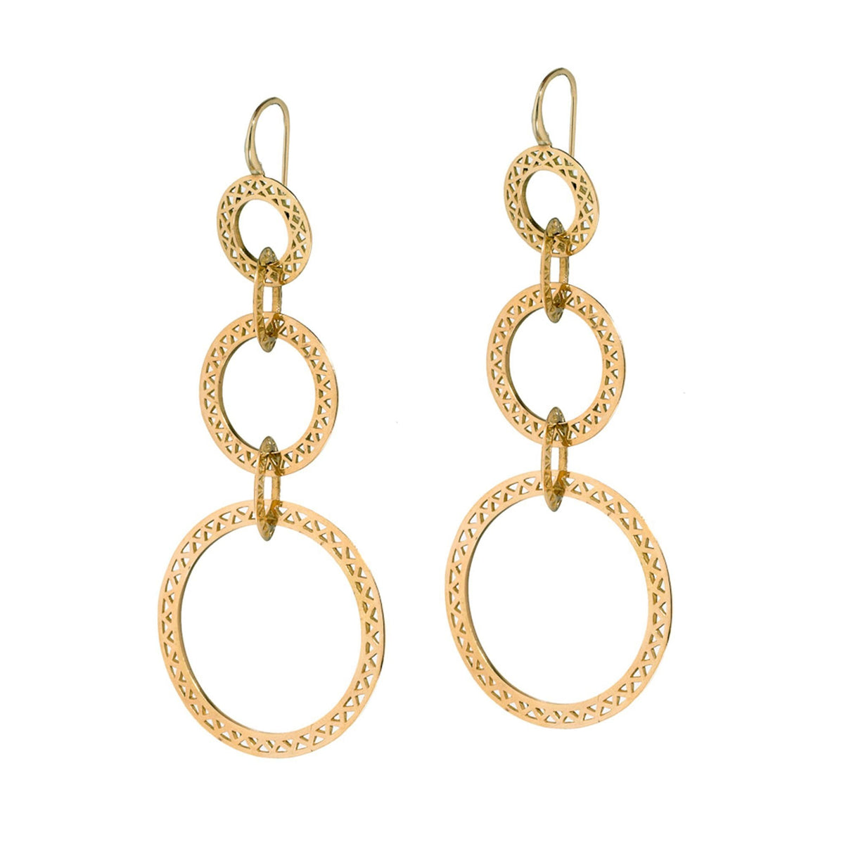 Vincents Fine Jewelry | Ray Griffiths | Triple Drop Crownwork Hoops 