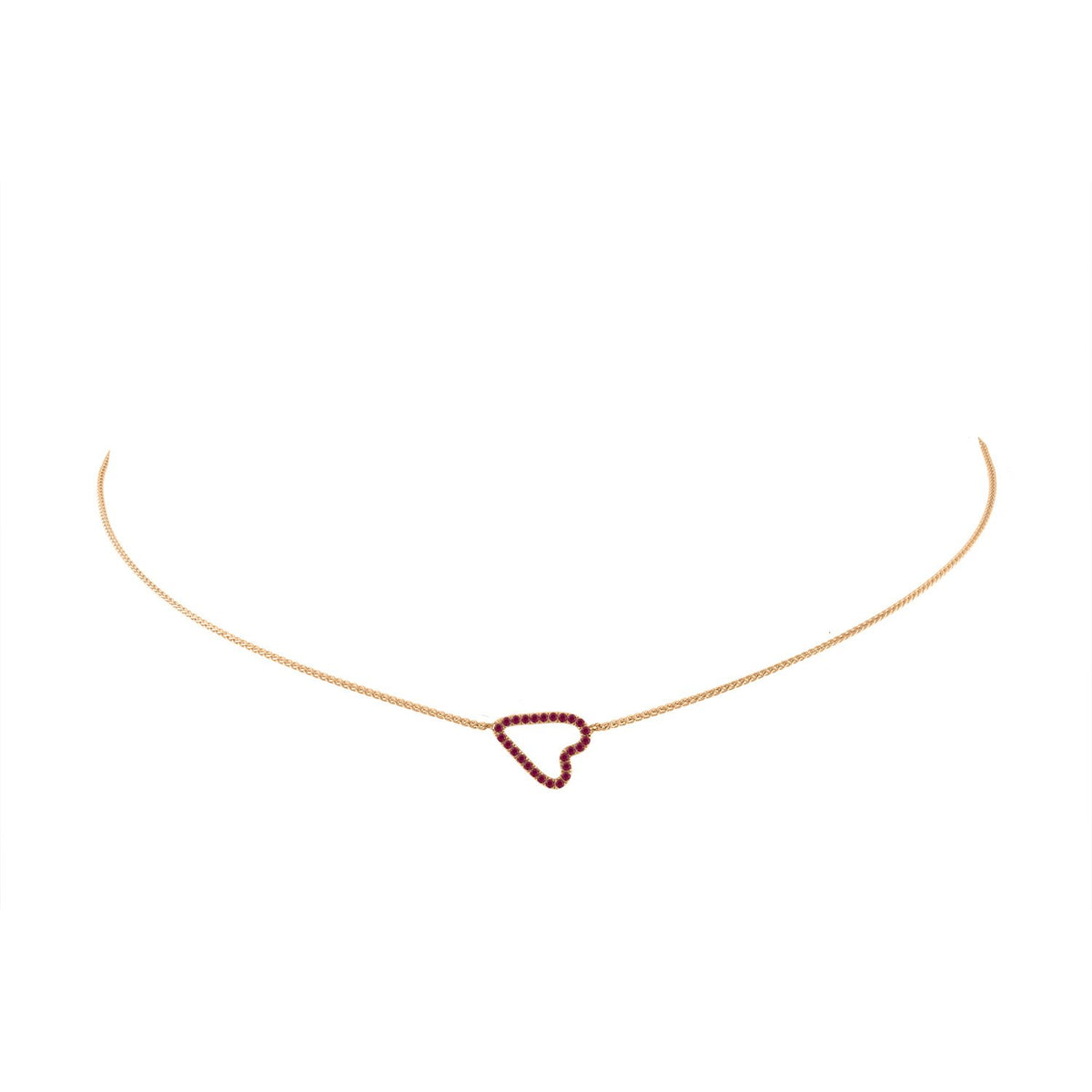 Vincents Fine Jewelry | Jane Kaye | Sideways Pave Heart Necklace