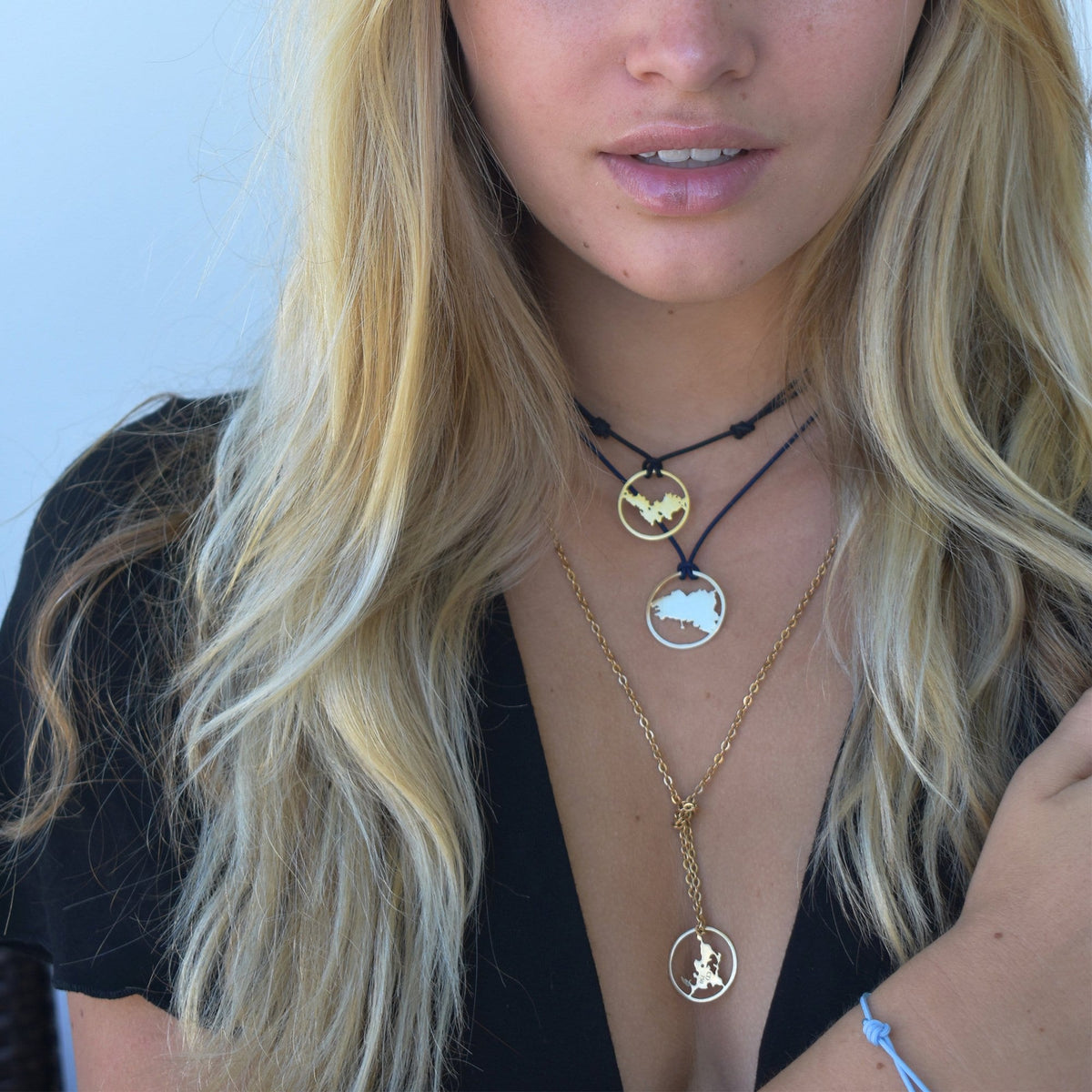 CD Charms | Shelter Island Chained Necklace | Catherine Demarchelier