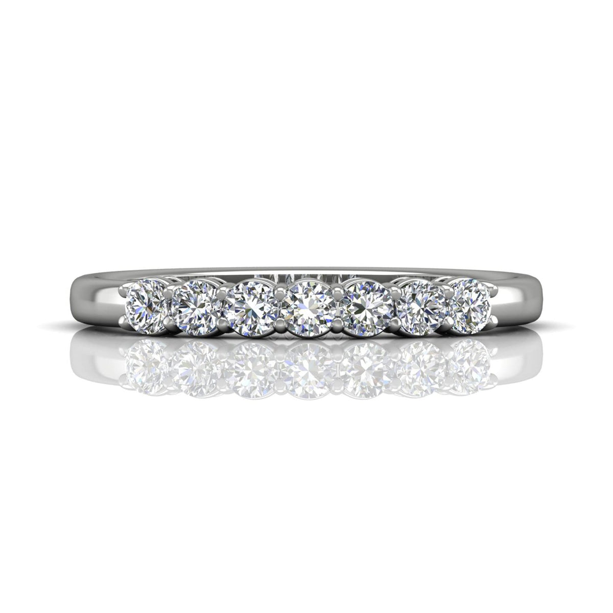Vincents Fine Jewelry | Martin Flyer | Shared Prong Seven Stone Wedding Band