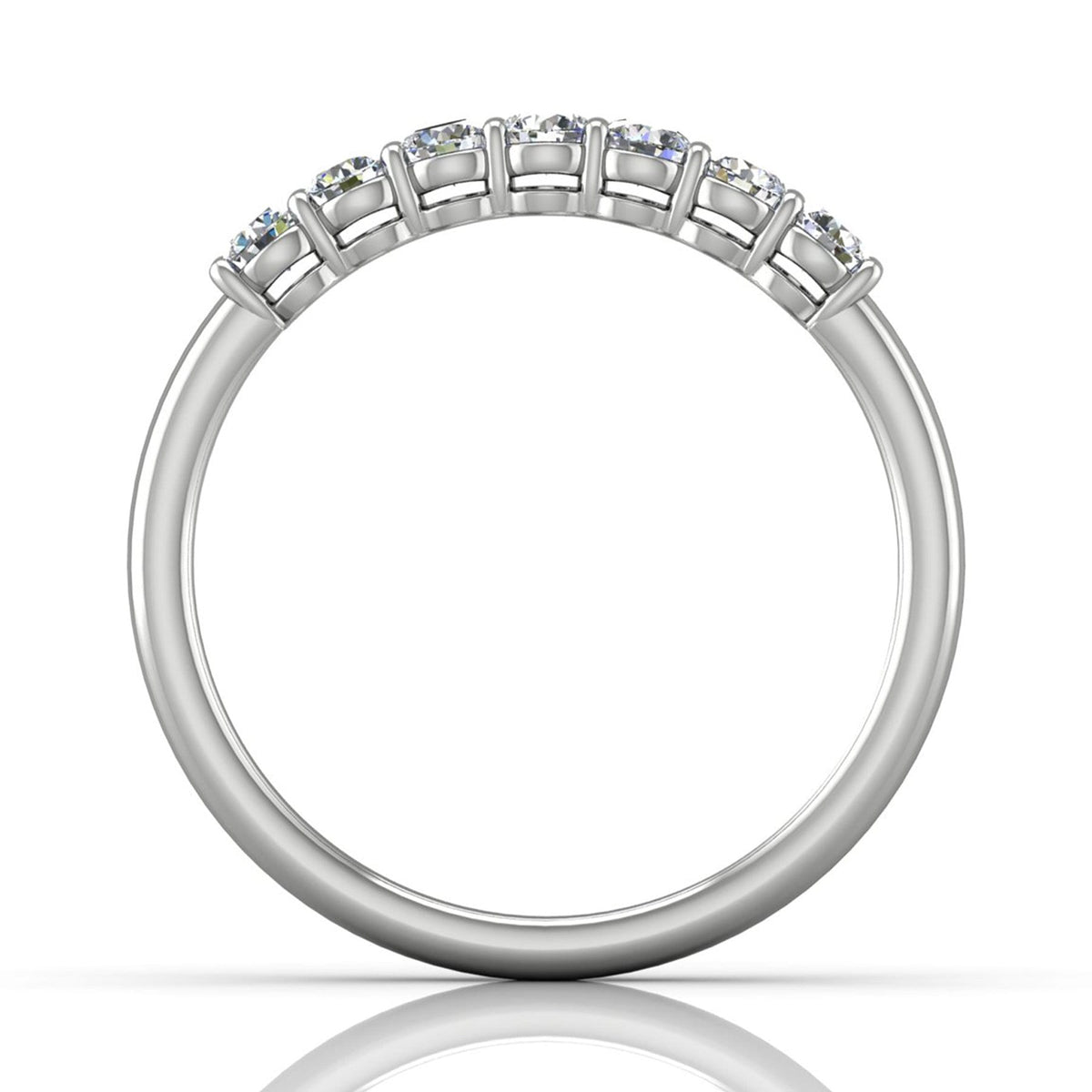 Vincents Fine Jewelry | Martin Flyer | Shared Prong Seven Stone Wedding Band