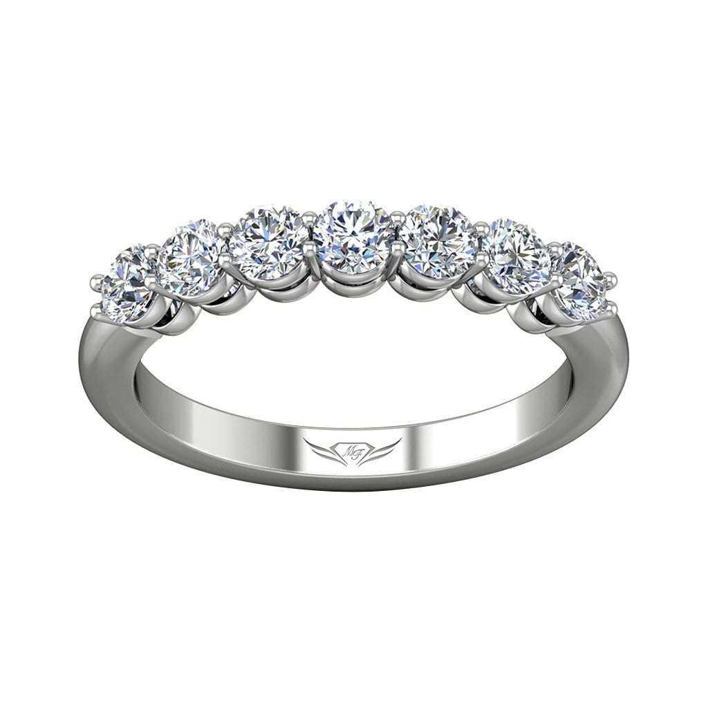 Vincents Fine Jewelry | Martin Flyer | Shared Prong Seven Stone Wedding Band