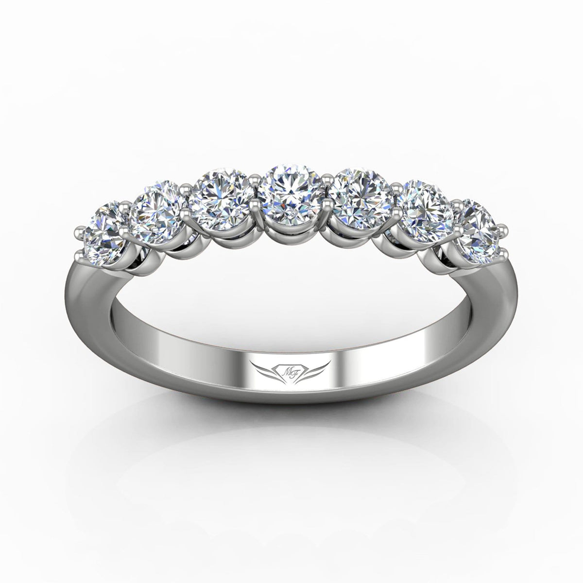 Vincents Fine Jewelry | Martin Flyer | Shared Prong Seven Stone Wedding Band