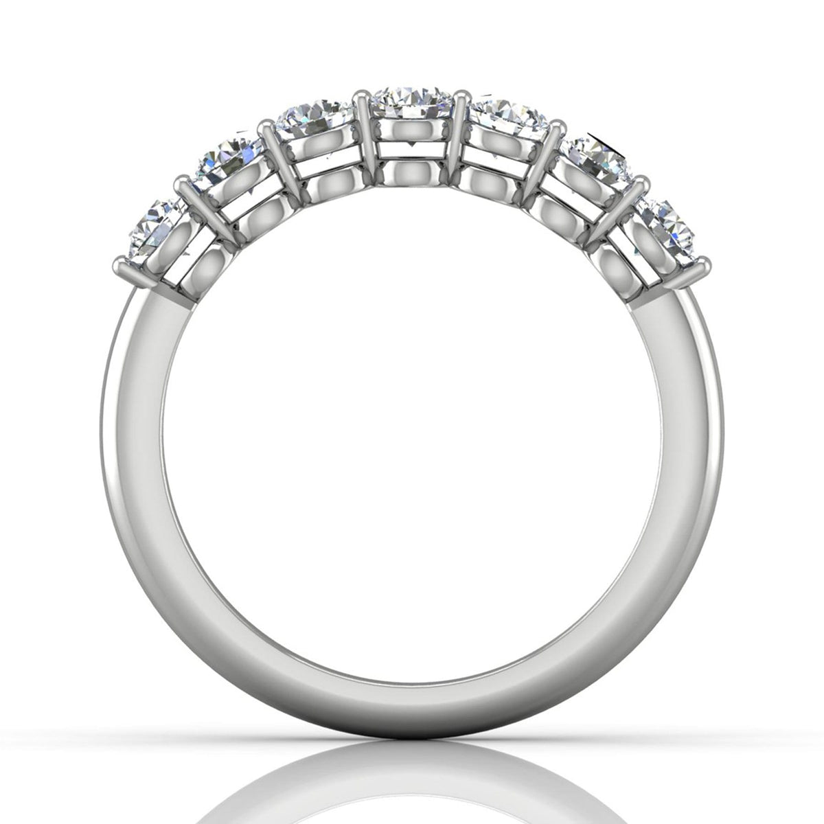 Vincents Fine Jewelry | Martin Flyer | Shared Prong Seven Stone Wedding Band