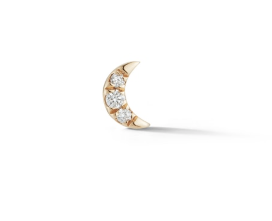 Mini Crescent Moon Single Stud