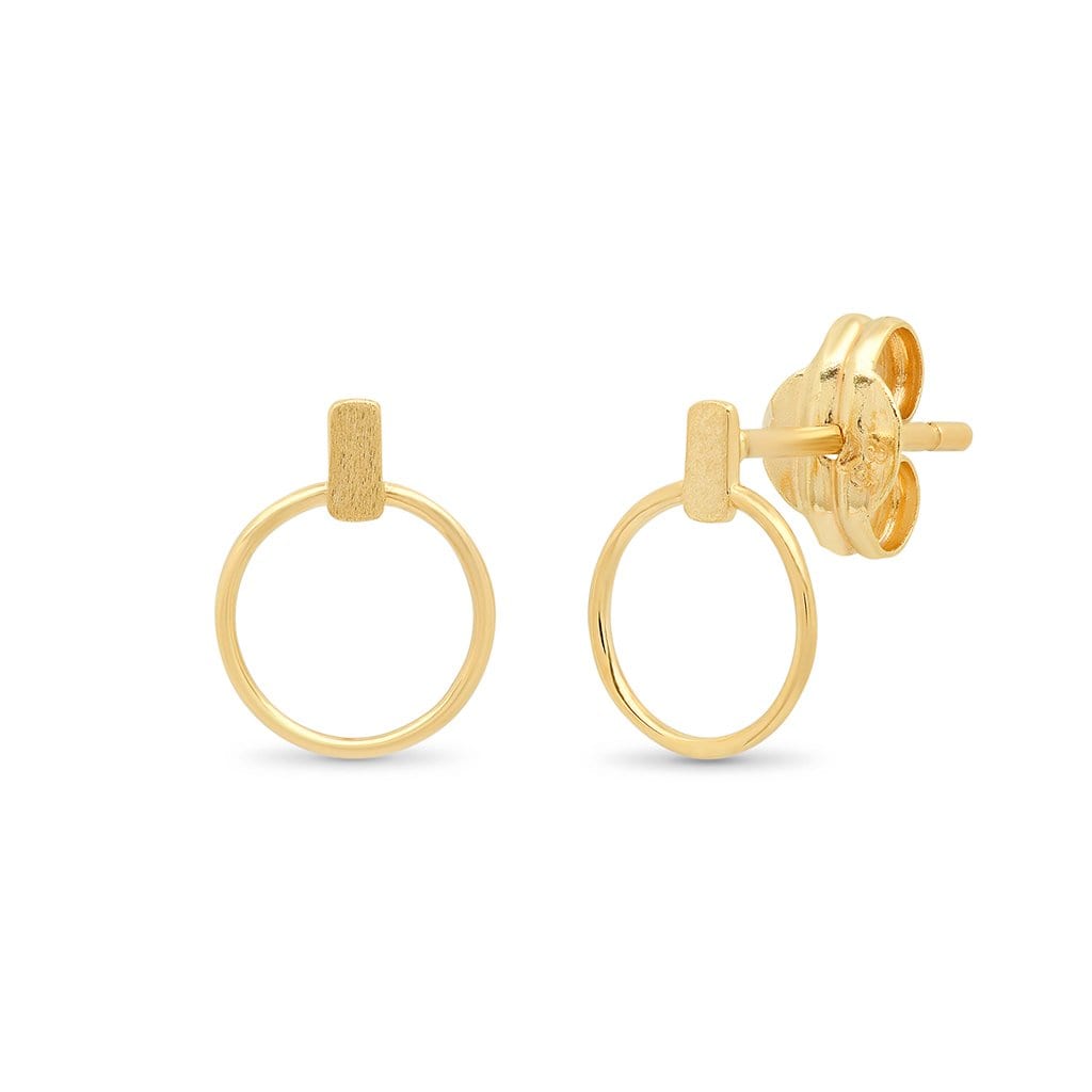 Vincents Fine Jewelry | TAI Jewelry | Baguette Open Circle Studs