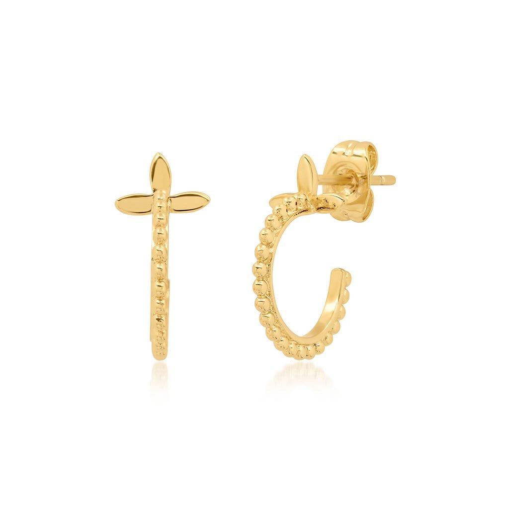 Vincents Fine Jewelry | TAI Jewelry | Knotted hoop petal studs