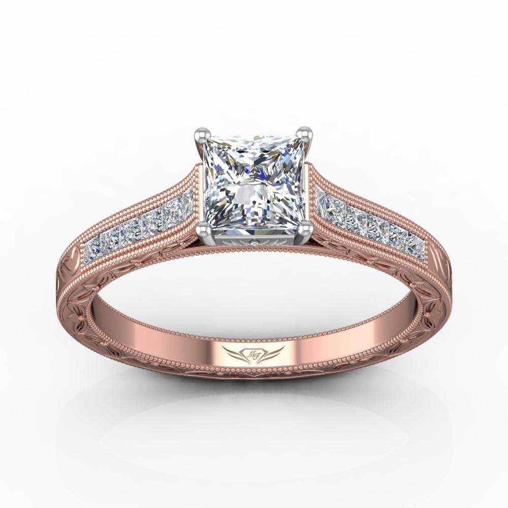 Vincents Fine Jewelry | Martin Flyer | Channel Hand Engraved Engagement Ring