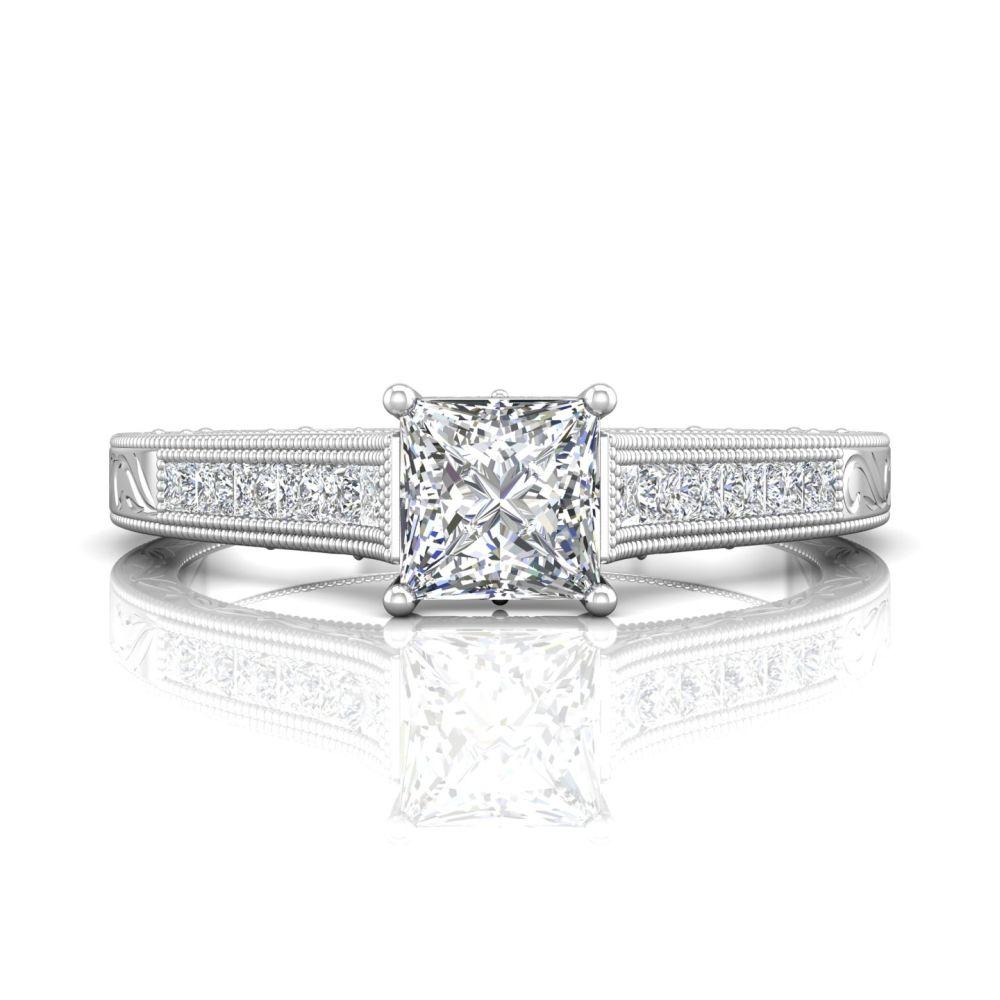 Vincents Fine Jewelry | Martin Flyer | Channel Hand Engraved Engagement Ring