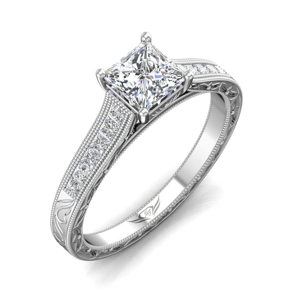 Vincents Fine Jewelry | Martin Flyer | Channel Hand Engraved Engagement Ring