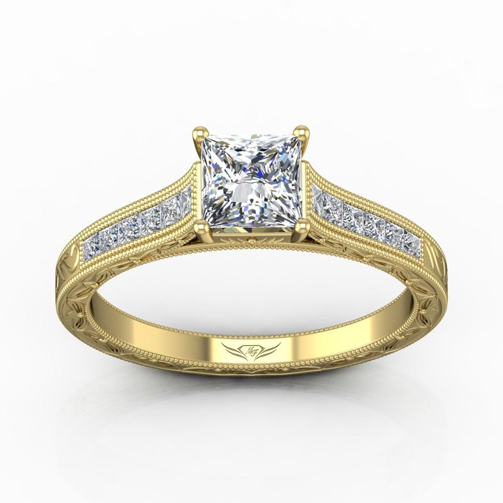 Vincents Fine Jewelry | Martin Flyer | Channel Hand Engraved Engagement Ring