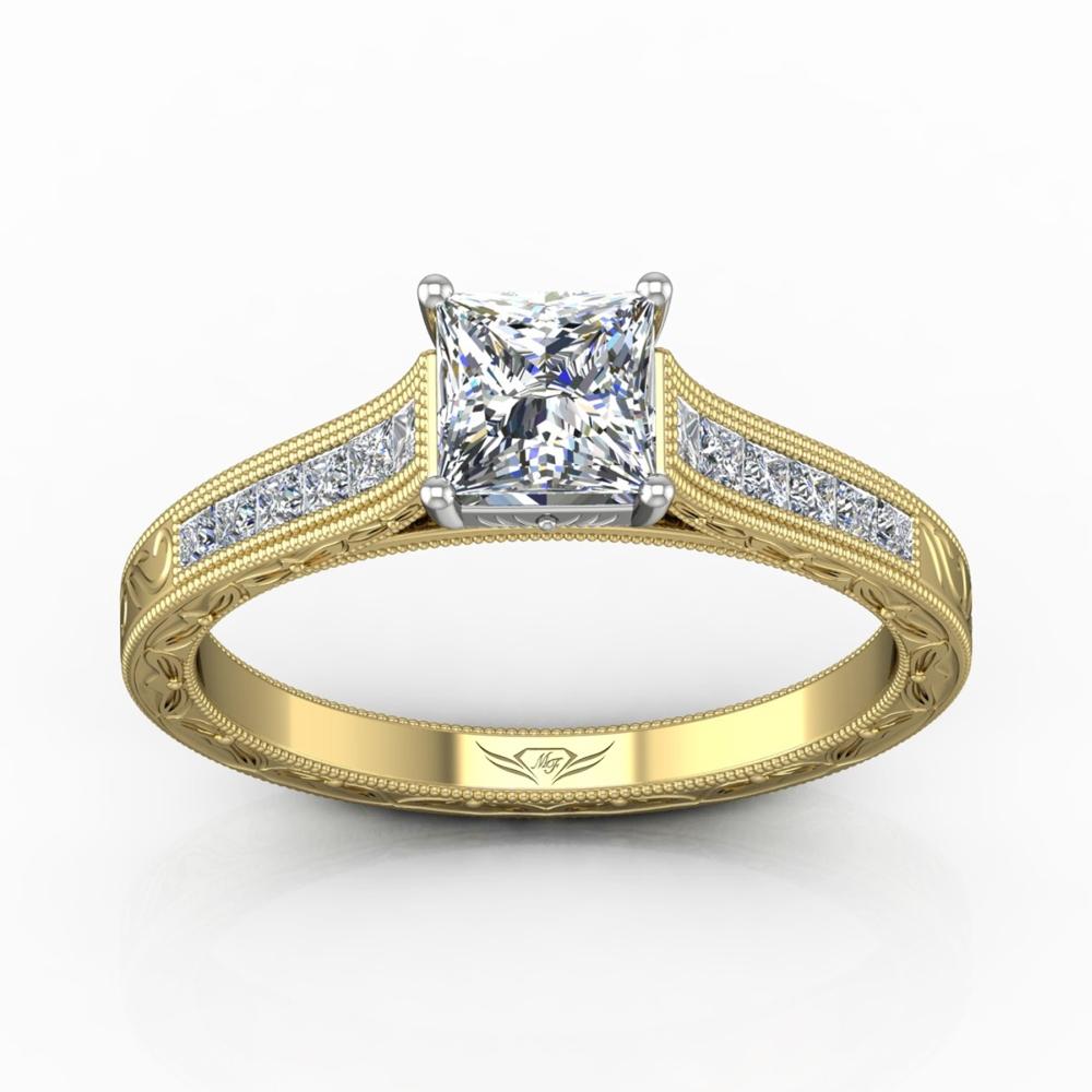 Vincents Fine Jewelry | Martin Flyer | Channel Hand Engraved Engagement Ring