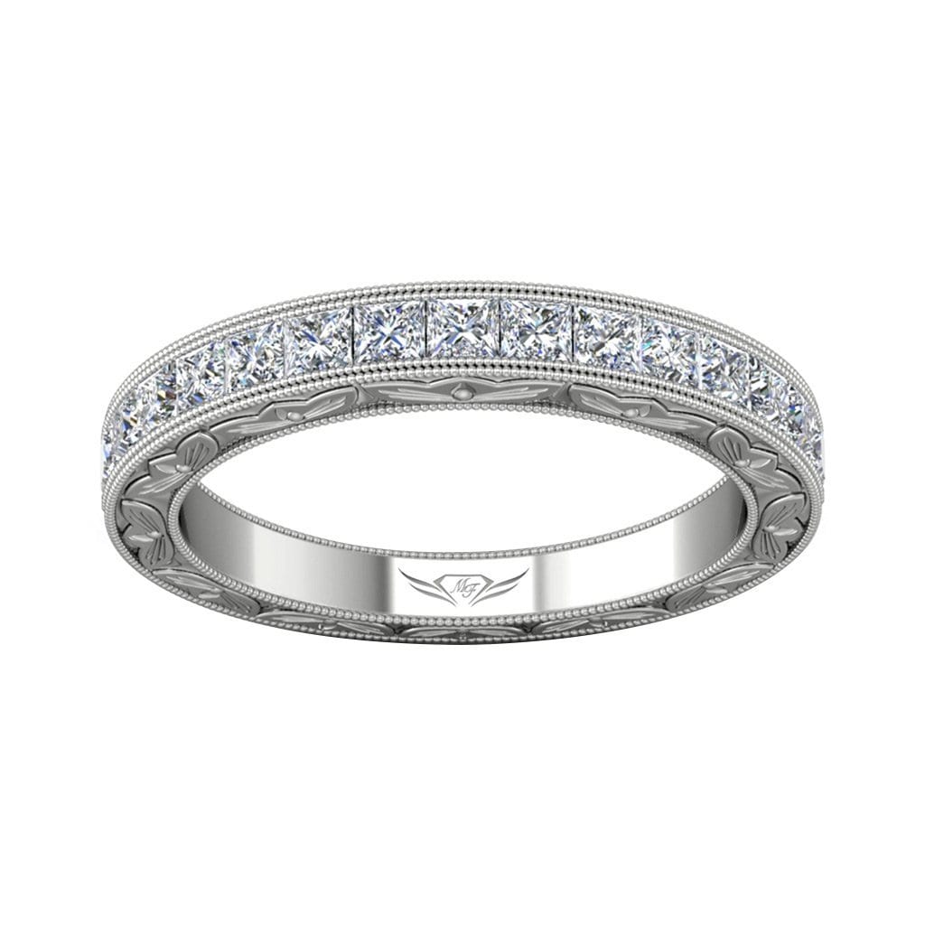 Vincents Fine Jewelry | Martin Flyer | Channel Hand Engraved Matching Wedding Band