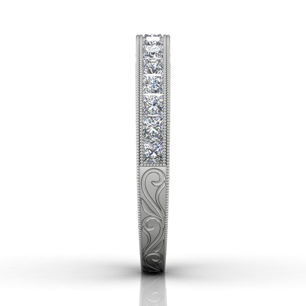 Vincents Fine Jewelry | Martin Flyer | Channel Hand Engraved Matching Wedding Band